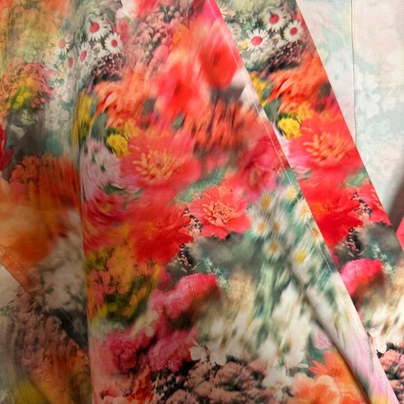 Athleta Marlow Romper Size Large Renewed Bloom Pink Pattern Tie Waist Athleisure - Picture 3 of 11